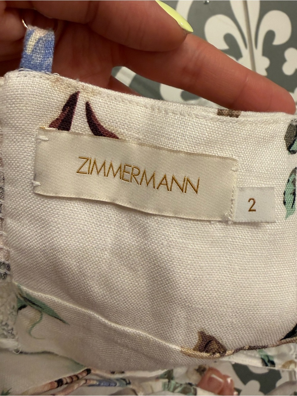 Zimmermann Lace Trim Floral Print Linen Sundress - Picture 10 of 10